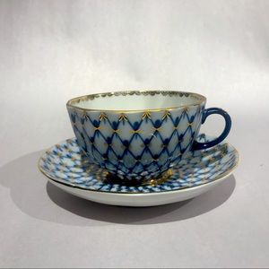 Lomonosov porcelain tea-cup & saucer.